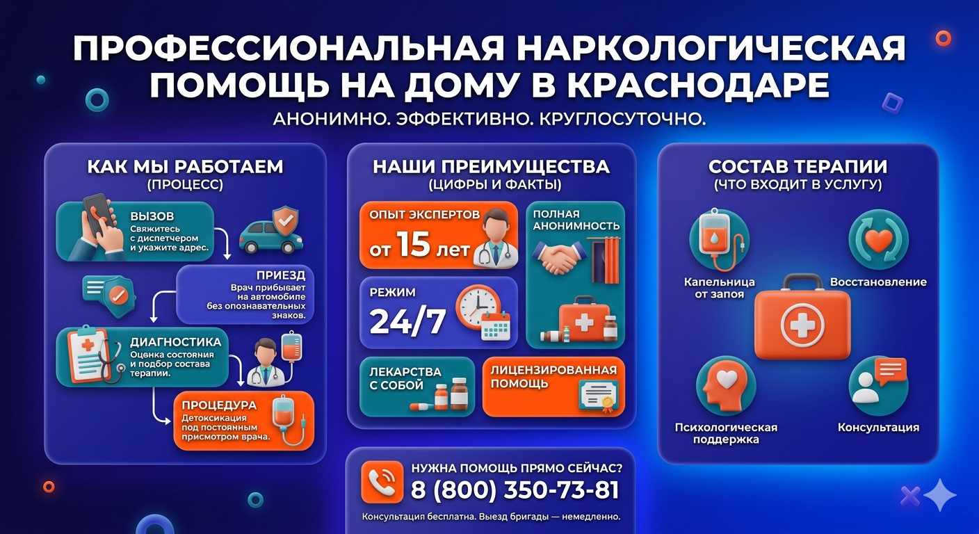 Инфографика о принципах лечения алкоголизма на дому в Могилёве: этапы вызова нарколога, преимущества анонимной детоксикации и состав медицинской помощи.